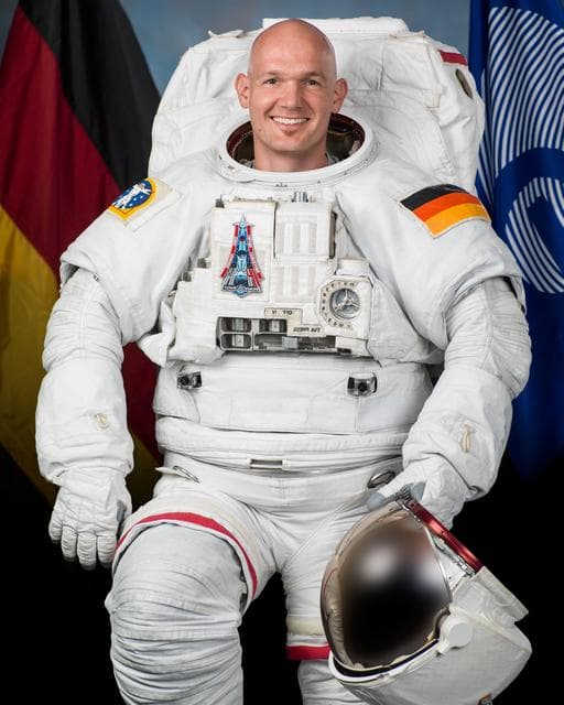 NASA image: Official portrait of ESA astronaut Alexander Gerst in an EMU suit
