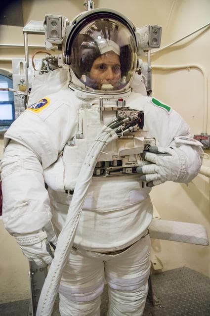 NASA image: Cristoforetti during preparations for EMU Certification Altitude Run