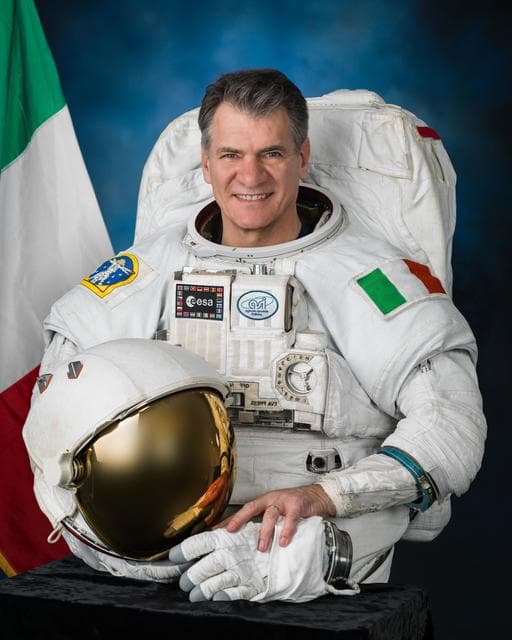 NASA image: Paolo Nespoli Individual EMU Suit Photo - Proofs.Photo Date: January 12, 2016.  Location: Building 8, Room 183 - Photo Studio.  Photographer: Robert Markowitz