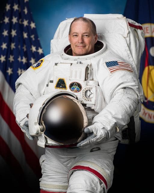 NASA image: Official astronaut portrait of Expedition 54/55 crew member Scott Tingle in an EMU