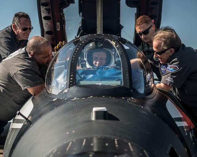 NASA image: USNTP WB-57 Flight Preparations and Takeoff