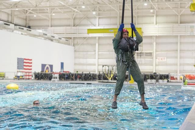 NASA image: CCP Astronauts - Water Survival Training at the Neutral Buoyancy