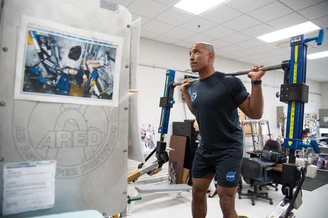 NASA image: CCP Astronauts - CMS Advanced Resistive Exercise Device (ARED) O