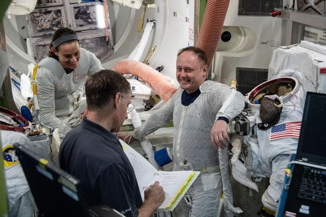 NASA image: Commercial Crew Program Astronaut Training - Nicole Mann, Chris 