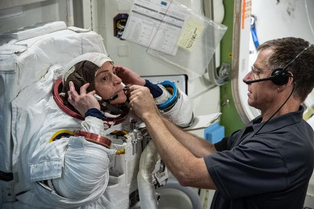 NASA image: Commercial Crew Program Astronaut Training - Nicole Mann and Chr