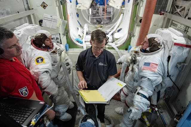 NASA image: Commercial Crew Program Astronaut Training - Nicole Mann, Chris 