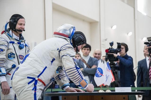 NASA image: Alexey Ovchinin of Roscosmos at the Gagarin Cosmonaut Training Center