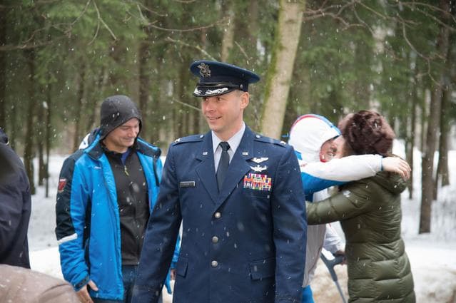 NASA image: At the Gagarin Cosmonaut Training Center in Star City, Russia, Expedition 59 crewmember Nick Hague of NASA prepares to depart Feb. 26 for his launch site at the Baikonur Cosmodrome in Kazakhstan for final pre-launch training. Hague, Christina Koch of NASA