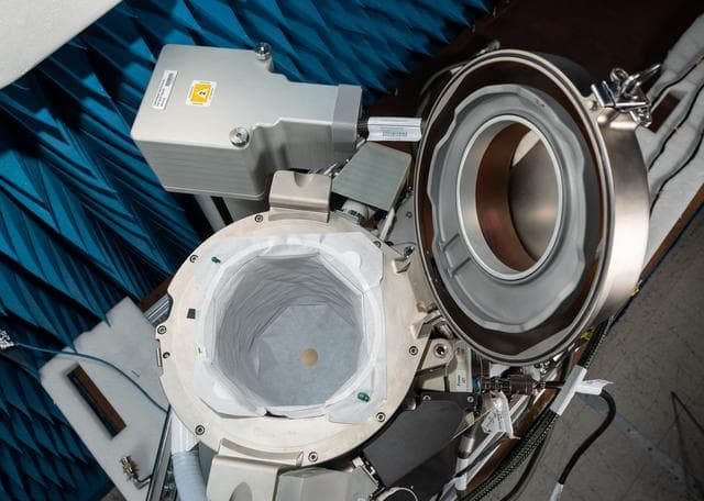 NASA image: ISS Universal Waste Management System, Unit 1 during EMI/EMC Testing