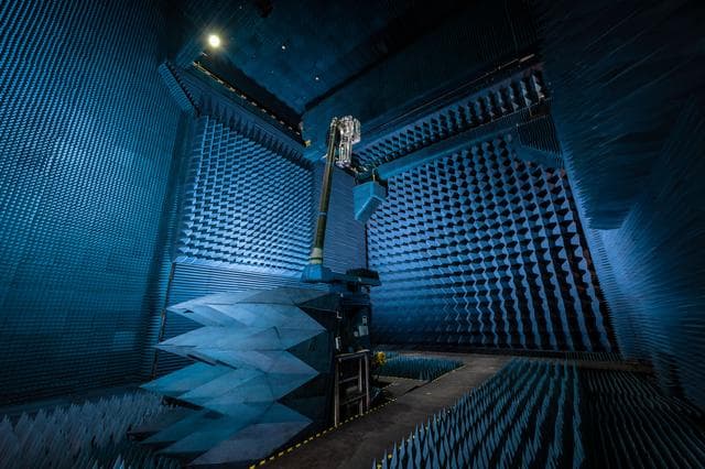 NASA image: xEMU Antenna Testing in B14 Anechoic Chamber