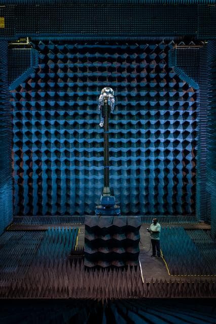 NASA image: xEMU Antenna Testing in JSC's Anechoic Chamber