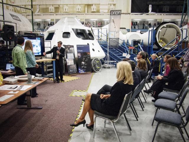 NASA image: NASA Center Directors Visit Orion Mockup at JSC