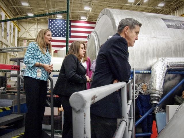 NASA image: NASA Center Directors Visit Orion Mockup at JSC