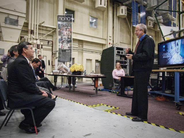 NASA image: NASA Center Directors Visit Orion Mockup at JSC