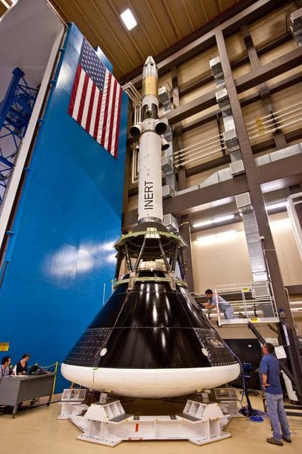 NASA image: LAS installed onto Orion