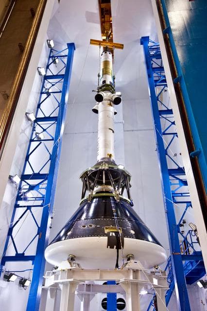 NASA image: LAS Orion put into Acoustic Chamber