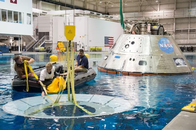 NASA image: Recovery Testing at the Neutral Buoyancy Lab