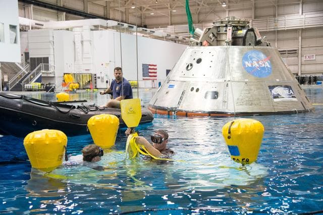 NASA image: Recovery Testing at the Neutral Buoyancy Lab
