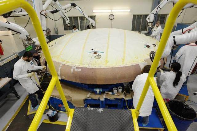 NASA image: Orion EFT-1 heat shield manufacturing