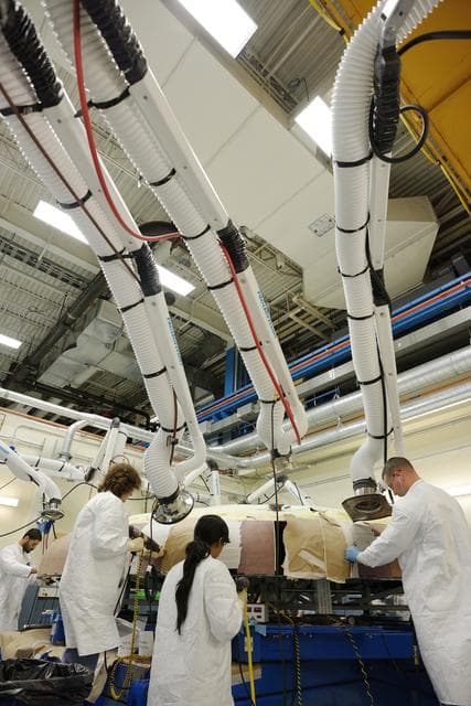 NASA image: Orion EFT-1 heat shield manufacturing