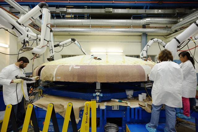 NASA image: Orion EFT-1 heat shield manufacturing