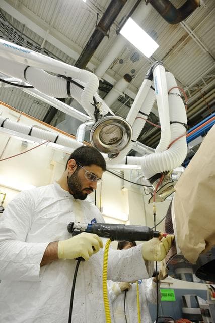 NASA image: Orion EFT-1 heat shield manufacturing