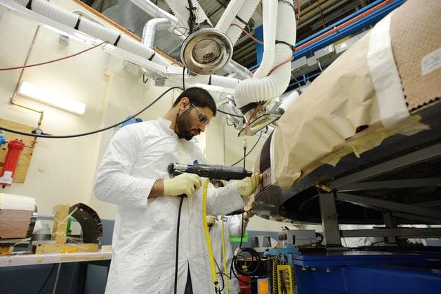 NASA image: Orion EFT-1 heat shield manufacturing