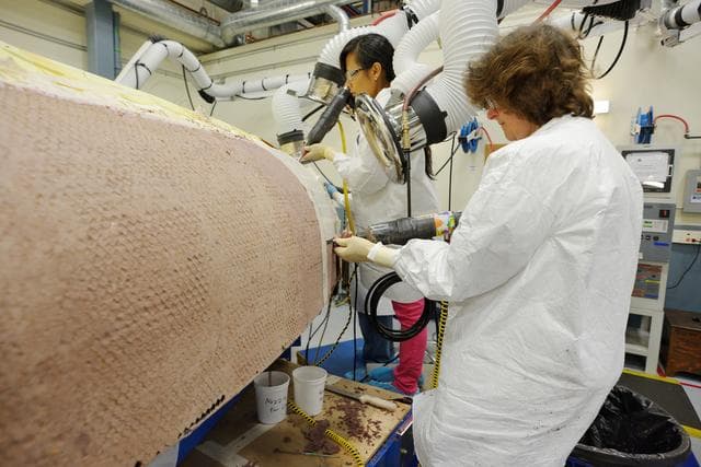 NASA image: Orion EFT-1 heat shield manufacturing