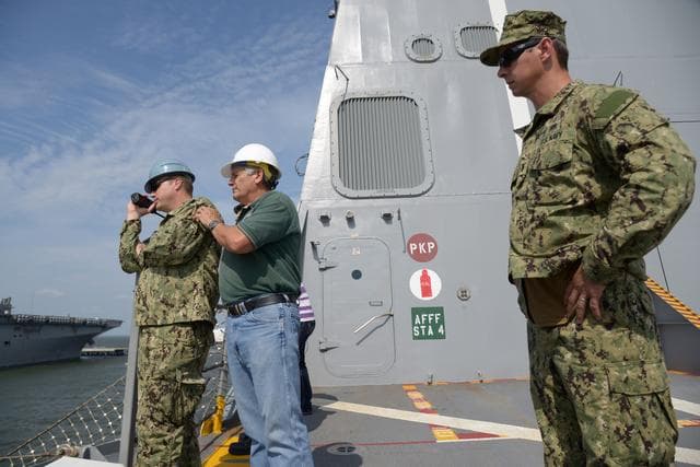 NASA image: Orion stationary recovery test at Norfolk Naval Base in Virginia