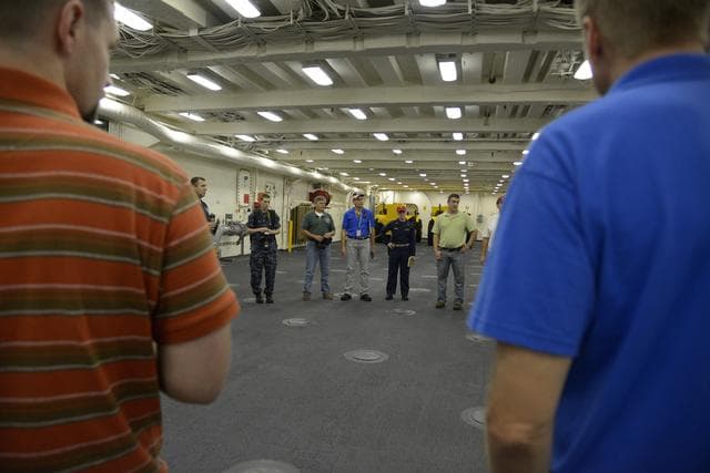 NASA image: Orion stationary recovery test at Norfolk Naval Base in Virginia