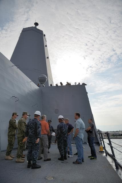 NASA image: Orion stationary recovery test at Norfolk Naval Base in Virginia