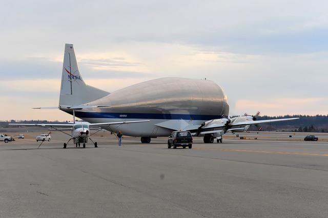 NASA image: Orion Heat Shield Transported by Super Guppy to KSC