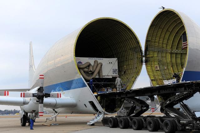 NASA image: Orion Heat Shield Transported by Super Guppy to KSC