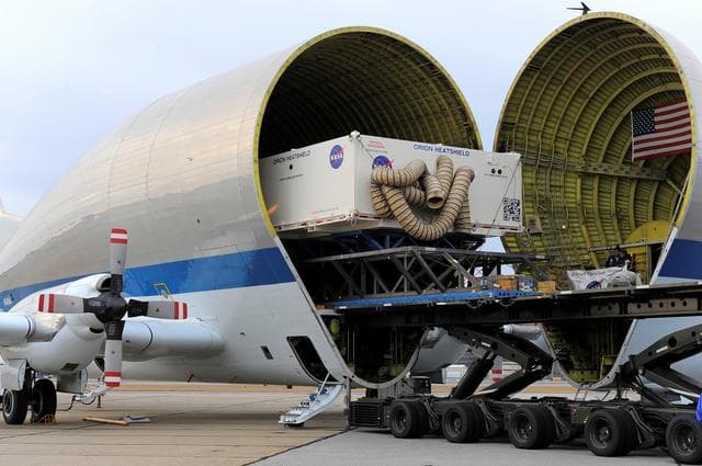 NASA image: Orion Heat Shield Transported by Super Guppy to KSC