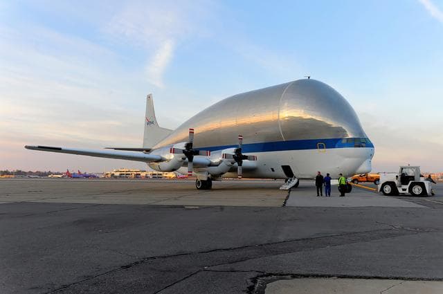 NASA image: Orion Heat Shield Transported by Super Guppy to KSC