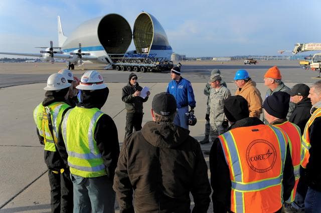 NASA image: Orion Heat Shield Transported by Super Guppy to KSC