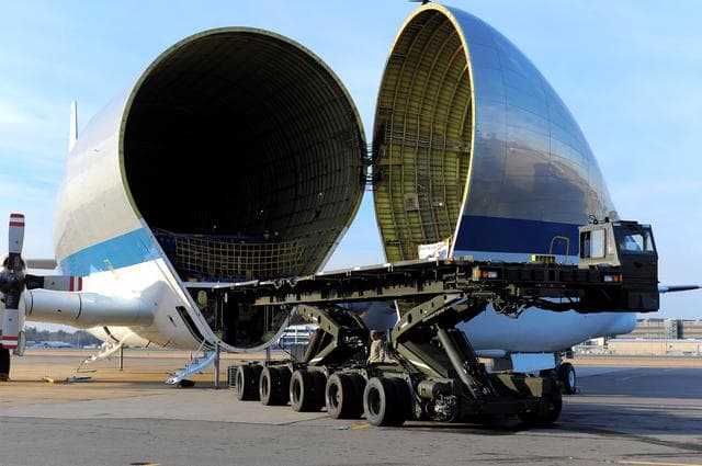 NASA image: Orion Heat Shield Transported by Super Guppy to KSC