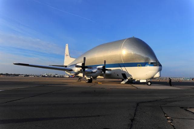 NASA image: Orion Heat Shield Transported by Super Guppy to KSC