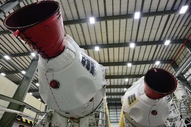 NASA image: ULA Delta IV Heavy Boosters