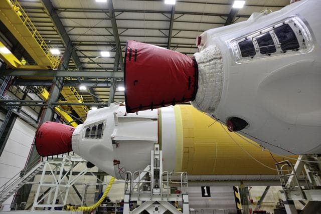NASA image: ULA Delta IV Heavy Boosters