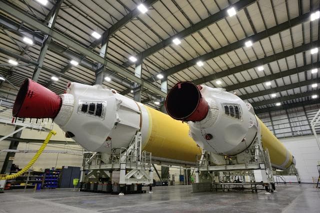 NASA image: ULA Delta IV Heavy Boosters