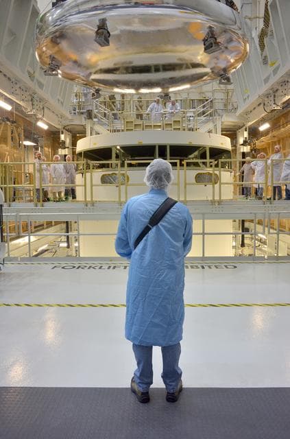 NASA image: Crew Module / Service Module mating operation