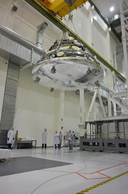 NASA image: Crew Module / Service Module mating operation