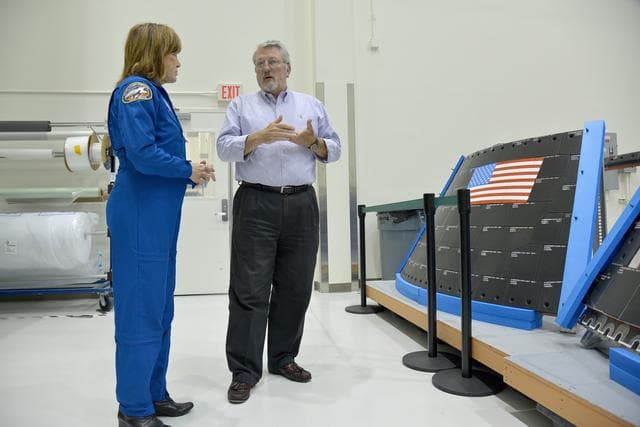 NASA image: Astronaut Anna Fisher visits Operations and Checkout building