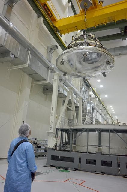NASA image: Crew Module / Service Module mating operation