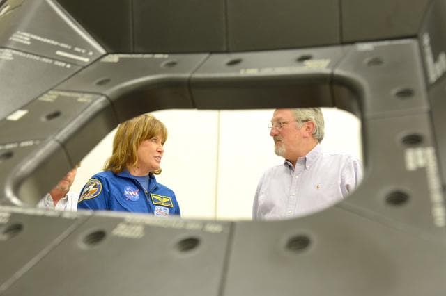 NASA image: Astronaut Anna Fisher visits Operations and Checkout building