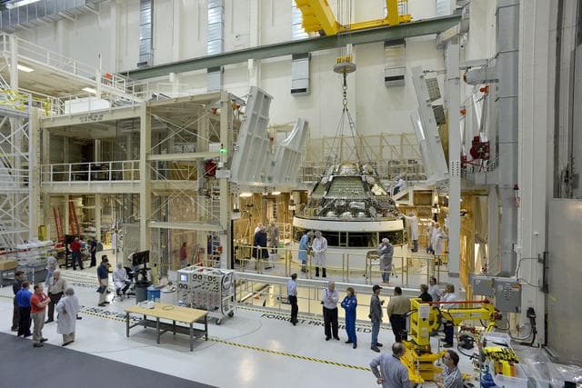 NASA image: Crew Module / Service Module mating operation