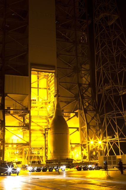 NASA image: Orion at SLC-37 Service Structure