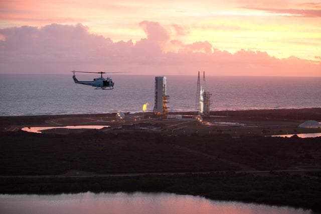 NASA image: Aerial View of Orion, Delta IV Heavy
