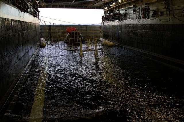 NASA image: Orion in the Well Deck of USS Anchorage